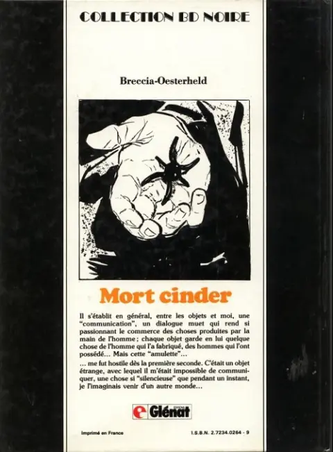 Verso de l'album Mort Cinder Tome 1