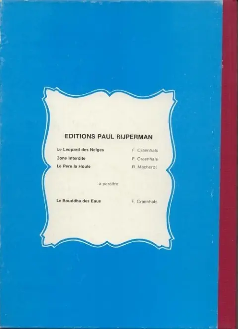 Verso de l'album Le Père la Houle