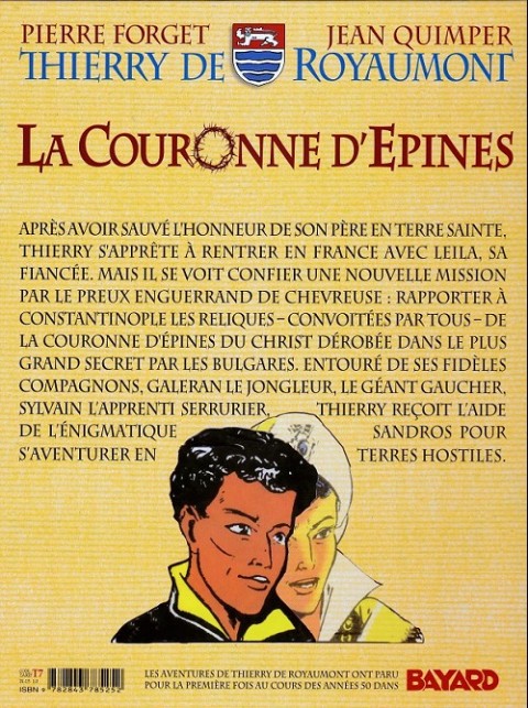 Verso de l'album Thierry de Royaumont La Couronne d'Épines
