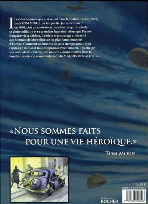Verso de l'album Tom Morel Vivre libre ou mourir
