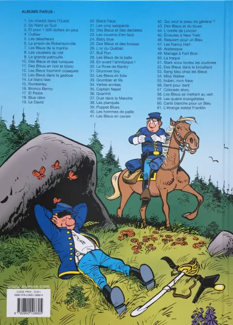 Verso de l'album Les Tuniques Bleues Tome 3 Et pour quinze cents dollars en plus