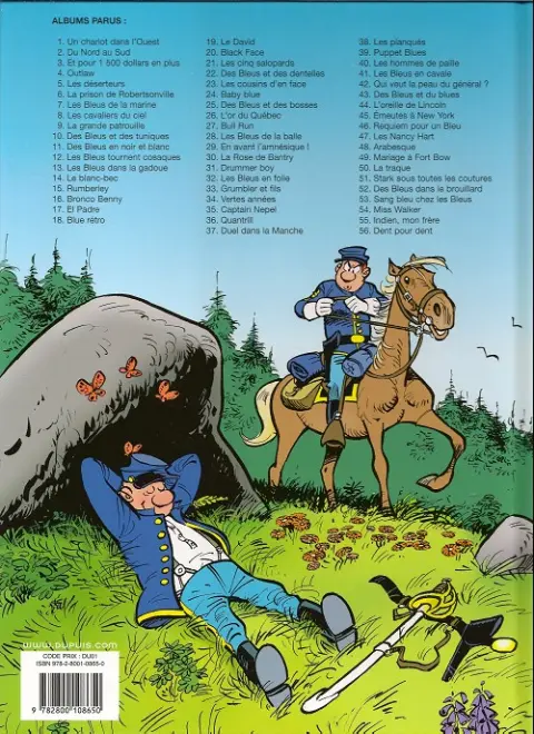 Verso de l'album Les Tuniques Bleues Tome 8 Les cavaliers du ciel