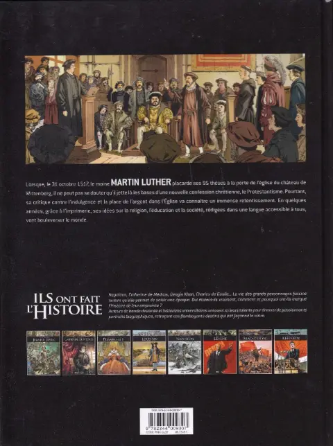 Verso de l'album Ils ont fait l'Histoire Tome 20 Luther