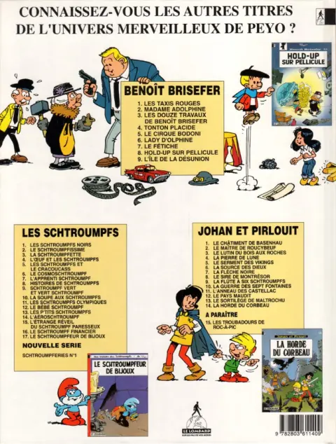 Verso de l'album Benoît Brisefer Tome 9 L'île de la désunion
