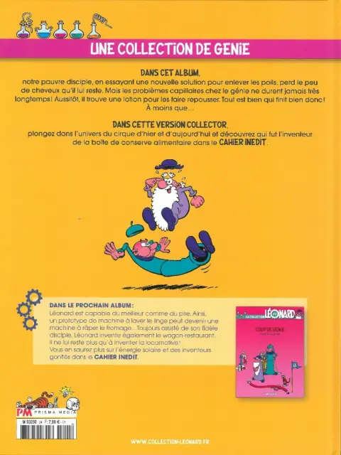 Verso de l'album La Collection Léonard Tome 24 Poil au génie