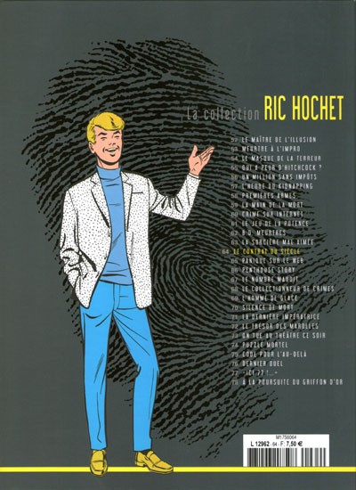 Verso de l'album Ric Hochet La collection Tome 64 Le contrat du siècle
