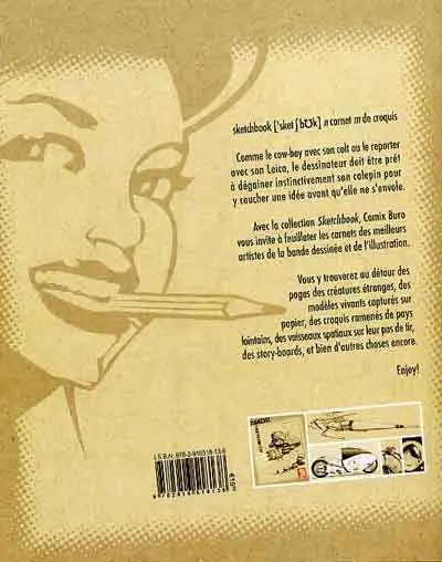 Verso de l'album Sketchbook - Comix Buro Sketchbook Manchu