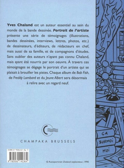 Verso de l'album Chaland Portrait de l'artiste
