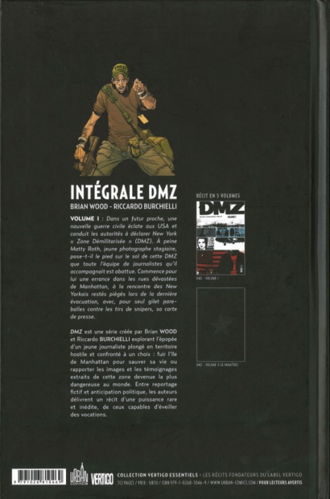 Verso de l'album DMZ Volume 1