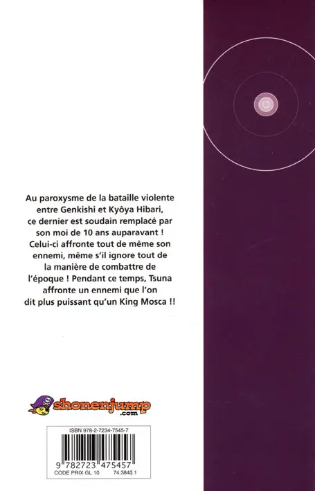 Verso de l'album Mon prof le tueur - Reborn ! 23 Tsuna contre Genkishi !