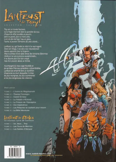 Verso de l'album Lanfeust de Troy Tome 4 Le paladin d'Eckmül