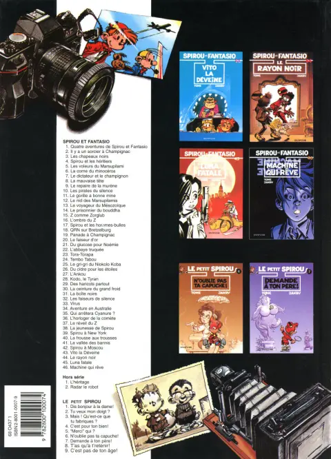 Verso de l'album Spirou et Fantasio Tome 5 Les Voleurs du Marsupilami