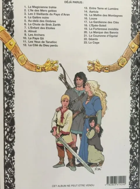 Verso de l'album Thorgal Tome 12 La cité du dieu perdu