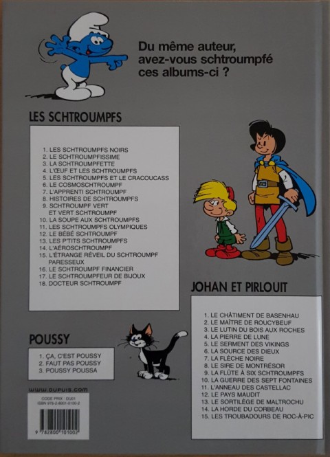 Verso de l'album Johan et Pirlouit Tome 6 La Source des Dieux