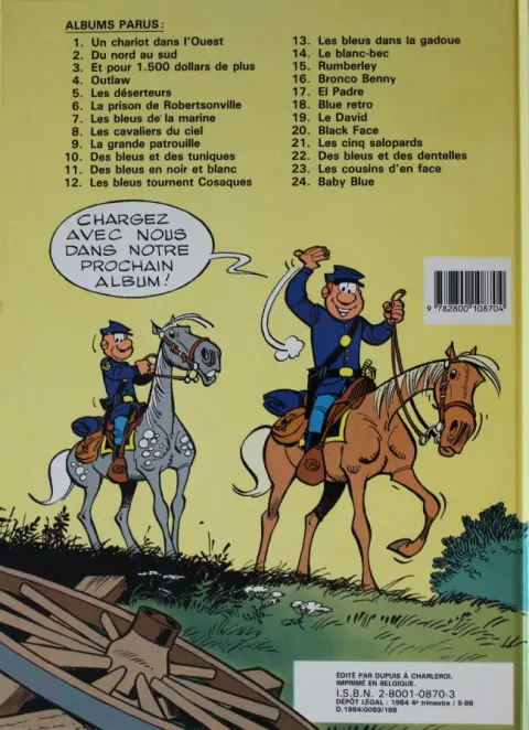 Verso de l'album Les Tuniques Bleues Tome 13 Les bleus dans la gadoue