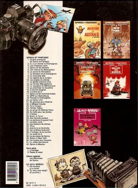 Verso de l'album Spirou et Fantasio Tome 17 Spirou et les hommes-bulles