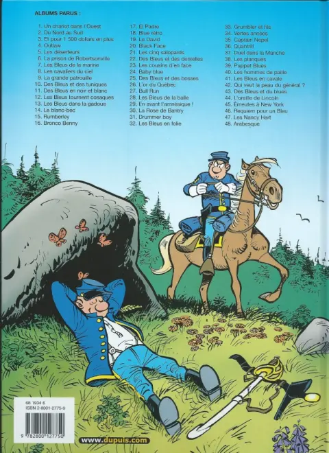 Verso de l'album Les Tuniques Bleues Tome 42 Qui veut la peau du général ?