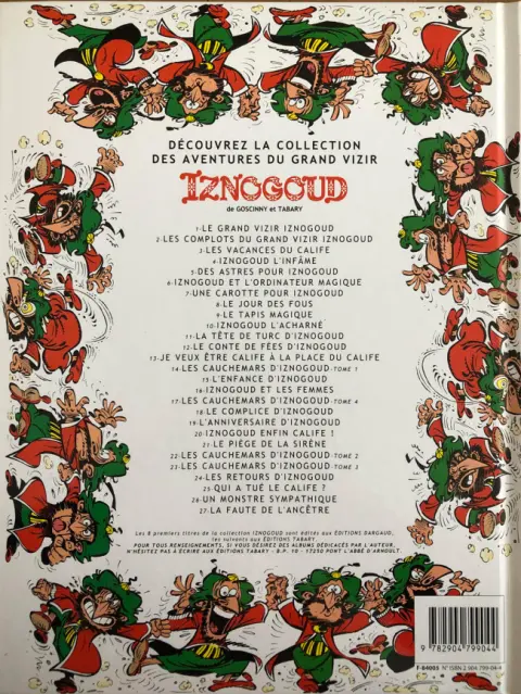 Verso de l'album Iznogoud Tome 14 Les cauchemars d'Iznogoud