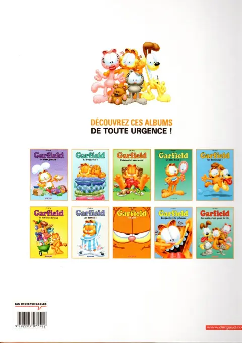 Verso de l'album Garfield Tome 50 Au poil