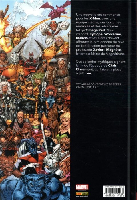 Verso de l'album X-Men - Genèse Mutante 2.0