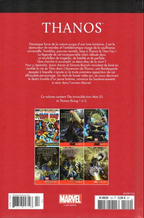 Verso de l'album Le meilleur des Super-Héros Marvel Tome 122 Thanos