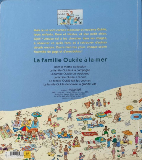Verso de l'album La famille Oukilé 1 La famille Oukilé à la mer