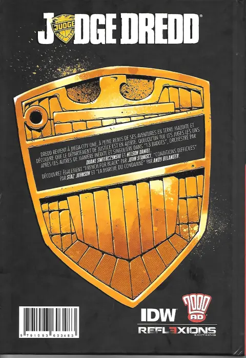 Verso de l'album Judge Dredd Tome 4