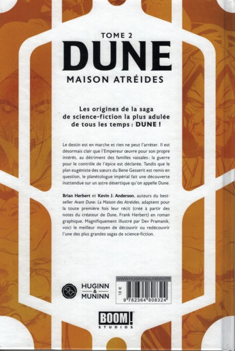 Verso de l'album Dune : Maison Atréides Tome 2