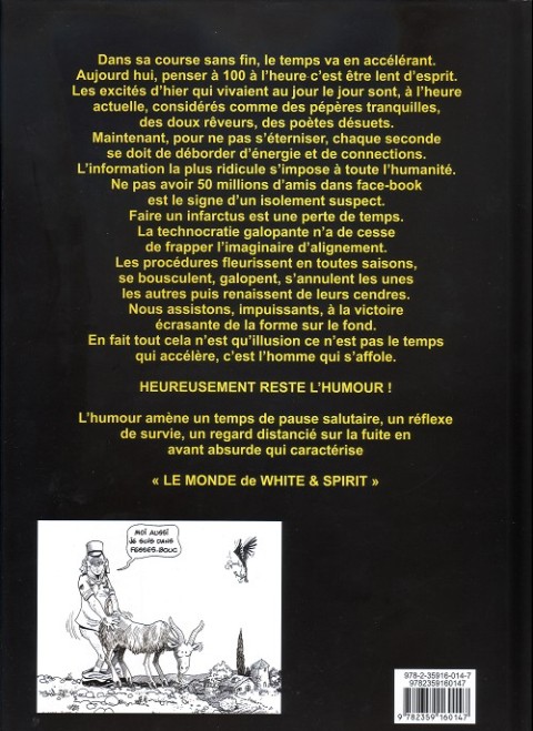 Verso de l'album Le Monde selon White & Spirit Ze collector