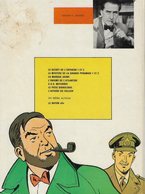 Verso de l'album Blake et Mortimer Tome 1 Le secret de l'espadon