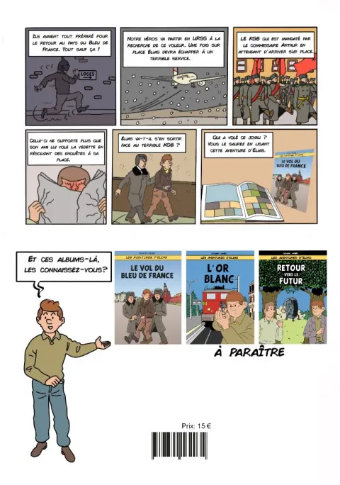 Verso de l'album Les aventures d'Elias Tome 1 Le Vol du Bleu de France