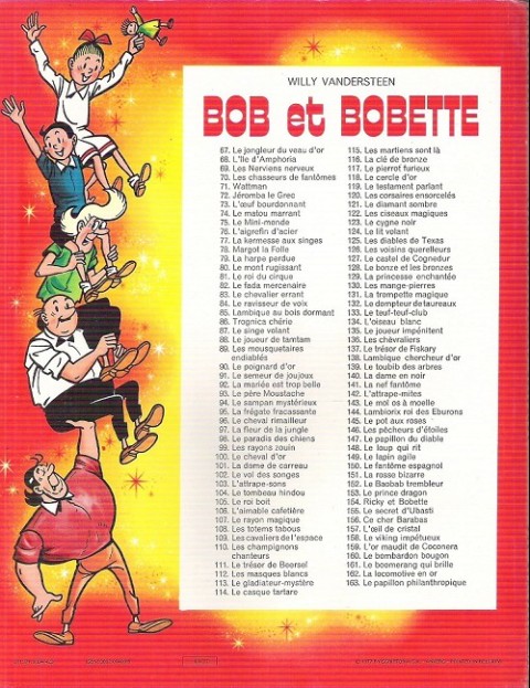 Verso de l'album Bob et Bobette Tome 101 La dame de carreau