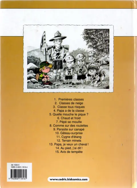 Verso de l'album Cédric Tome 4 Papa a de la classe