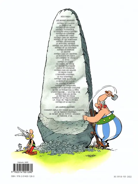 Verso de l'album Astérix Tome 11 Le bouclier Arverne