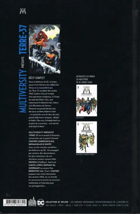 Verso de l'album Multiversity présente Terre-37
