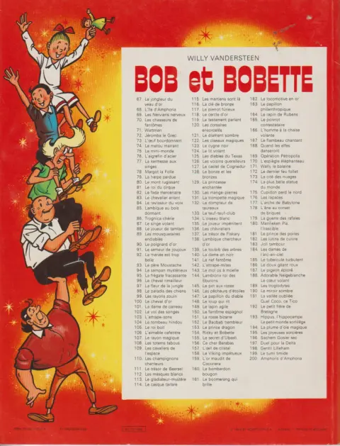 Verso de l'album Bob et Bobette Tome 190 Le miroir sombre