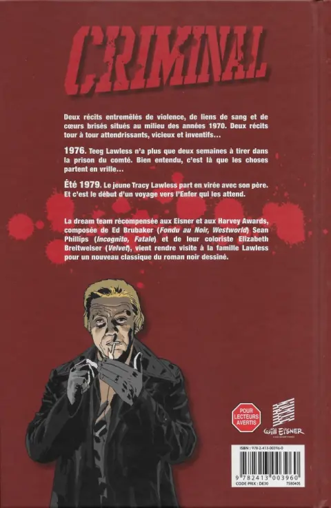Verso de l'album Criminal Tome 7 Au mauvais endroit...