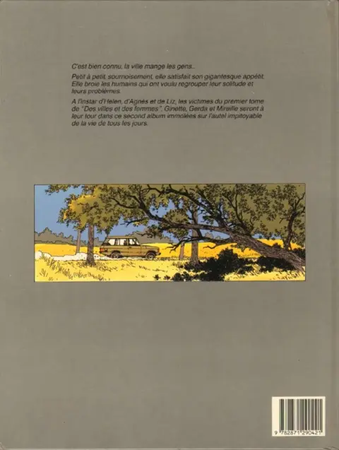 Verso de l'album Des villes et des femmes Tome 2 Ginette, Gerda, Mireille