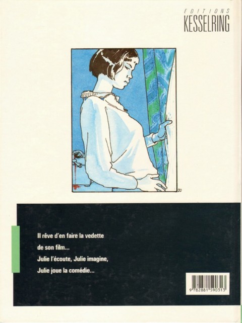 Verso de l'album Julie Le blue flower