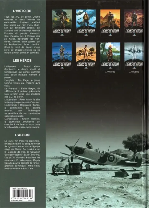 Verso de l'album Lignes de front Tome 6 Le paradis des chasseurs