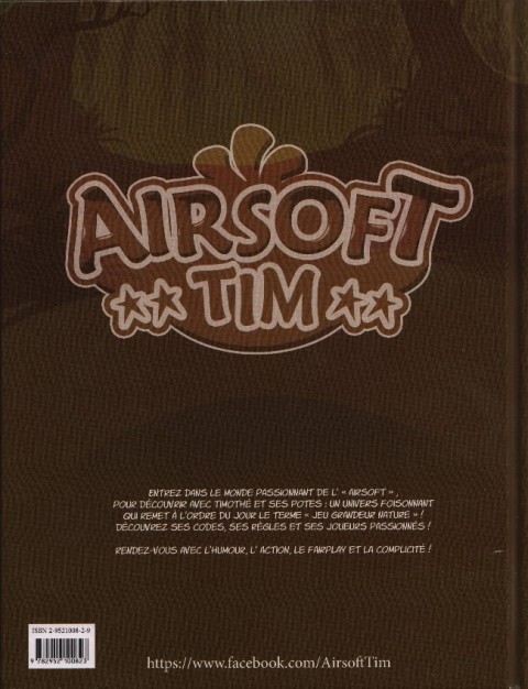 Verso de l'album Airsoft Tim Tome 1 Bande de billes