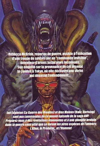 Verso de l'album Aliens versus Predator : Eternal