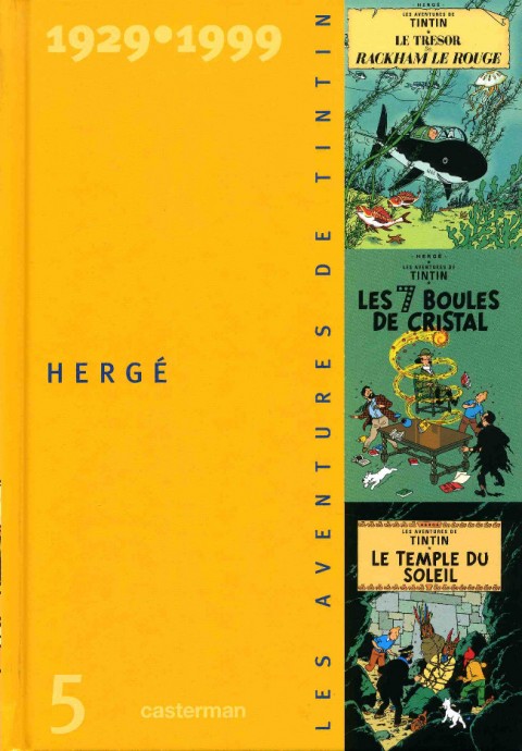 Couverture de l'album Les aventures de Tintin 1929-1999 Volume 5