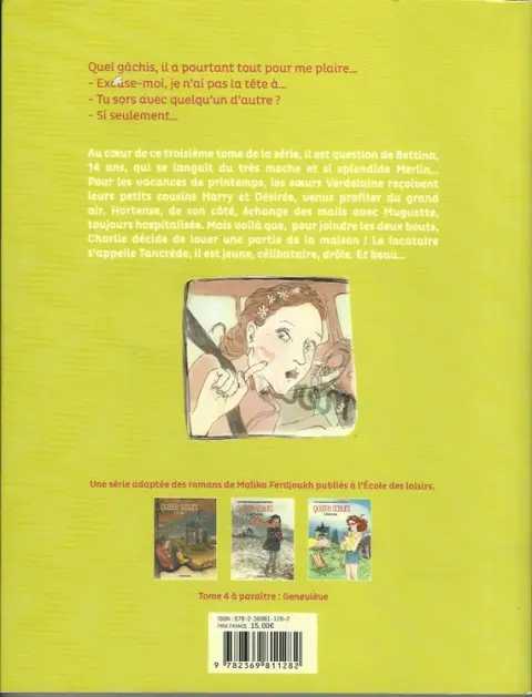 Verso de l'album Quatre soeurs Tome 3 Bettina
