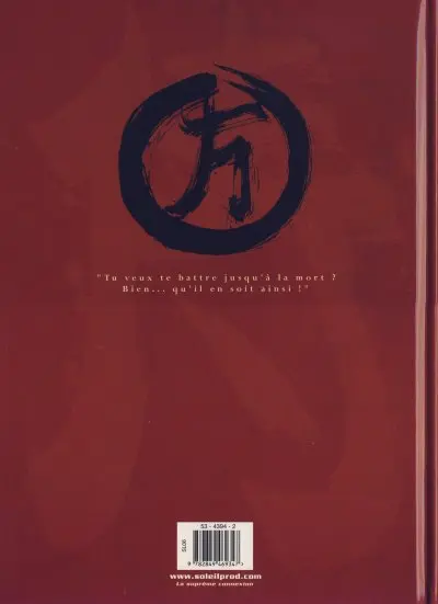 Verso de l'album Samurai Tome 3 Le treizième prophète
