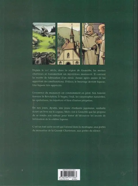 Verso de l'album Le Secret de la Chartreuse