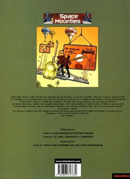 Verso de l'album Space Mounties Tome 2 Le vieil homme et l'espace