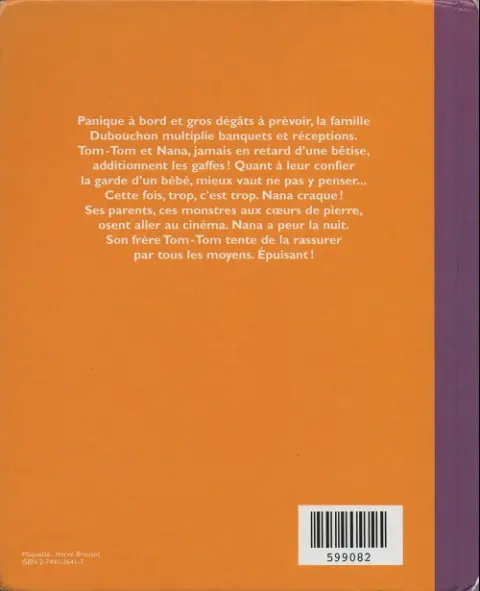 Verso de l'album Tom-Tom et Nana Double Album Tome 8 Ça va chauffer ! - Abracada... boum !