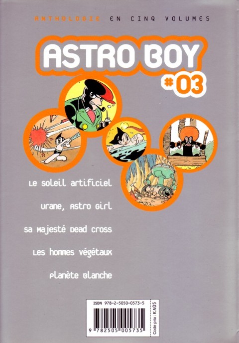 Verso de l'album Astro Boy Anthologie #03