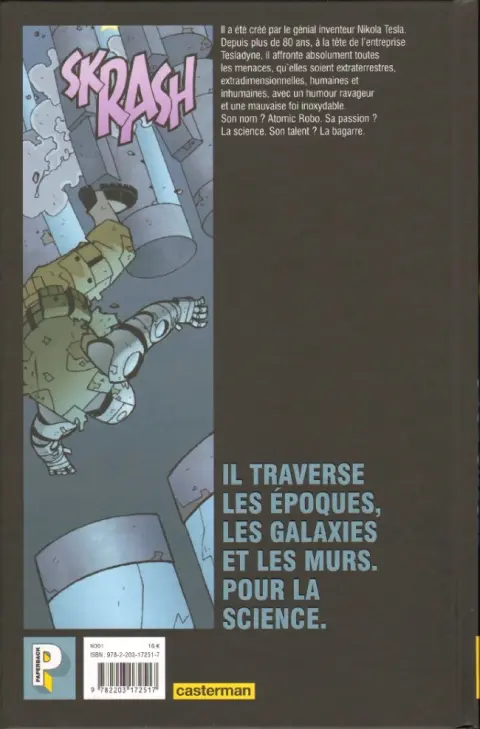 Verso de l'album Atomic Robo 1 La science est un combat